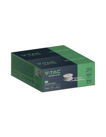 23732-Strip LED V Verde Chiaro SMD /m m  LED/m con Spina  mm-2