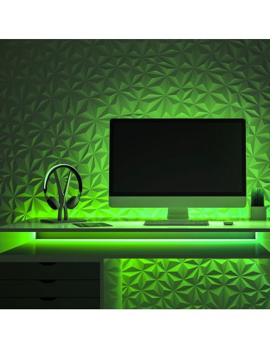 23732-Strip LED V Verde Chiaro SMD /m m  LED/m con Spina  mm-4