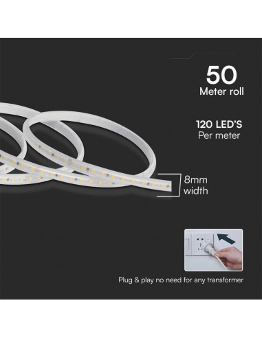 23735-Strip LED V SMD /m m  LED/m con Spina   mm-6