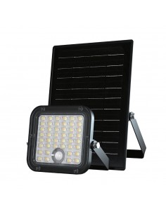 23756-Faro LED con Telecomando e Pannello Solare  Batteria LiFePo V Cavo da m Colore Nero -1