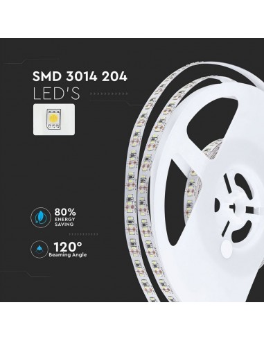 Strip LED SMD3014 18W/m 5m 204 LED/m...