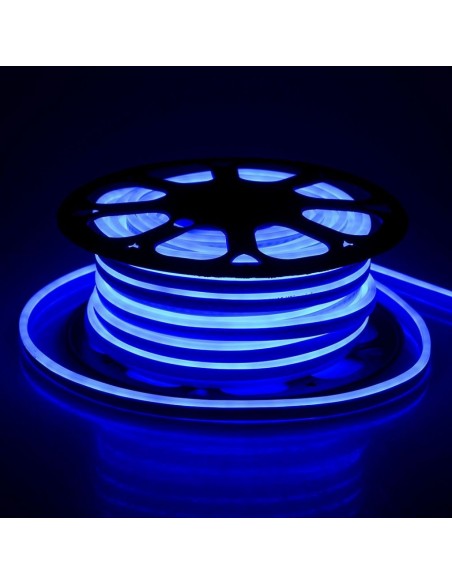 Neon Flex 8W/m 120 LED/m Bobina 10m 24V Blu IP65
