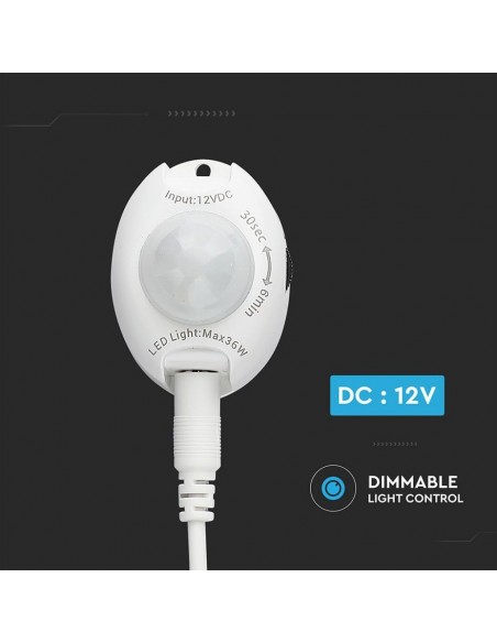 2554-Sensore PIR per Strip LED Max -5