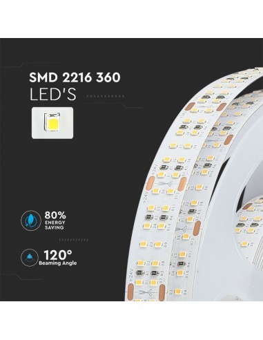 2580-Strip LED SMD /m m  LED/m con Connettore Jack  da V CRI  IP mm-6