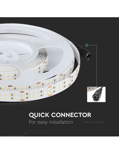 2580-Strip LED SMD /m m  LED/m con Connettore Jack  da V CRI  IP mm-7