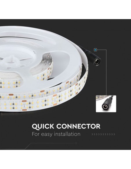 2580-Strip LED SMD /m m  LED/m con Connettore Jack  da V CRI  IP mm-7