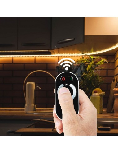 2590-Controller Dimmer Wireless RF GHz per Strip LED Monocolore  canale V/V A con Telecomando Touch  tasti-4