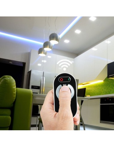 2590-Controller Dimmer Wireless RF GHz per Strip LED Monocolore  canale V/V A con Telecomando Touch  tasti-5