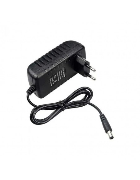 2671-Alimentatore in Plastica  V A Plug and Play con Jack  Colore Nero Cavo da m IP-3