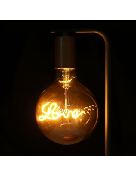 2700-Lampadina LED E  G Filamento Ambrato Scritta Love -4