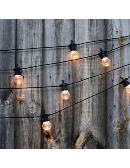 2728-Catenaria m con  Lampadine mini Globo a Filamento LED  Colore Nero con Trasformatore -3