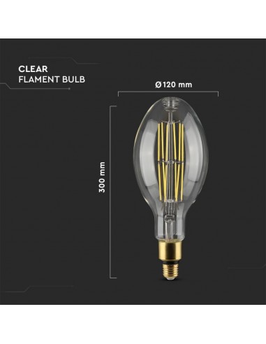 2817-Lampadina LED E  LM/W ED Trasparente -2