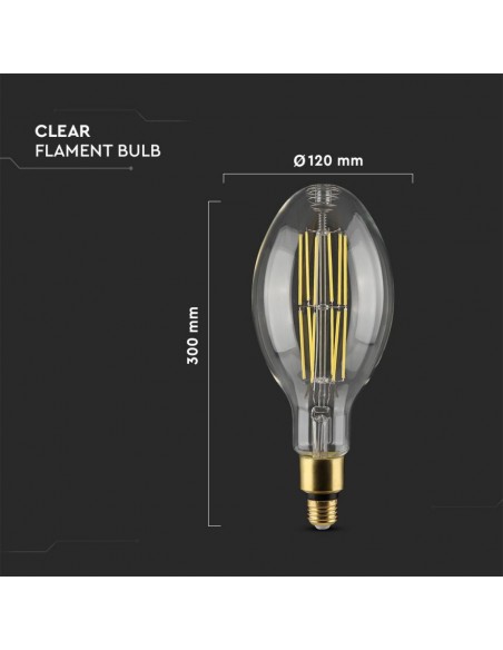 2817-Lampadina LED E  LM/W ED Trasparente -2