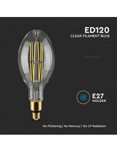 2817-Lampadina LED E  LM/W ED Trasparente -6