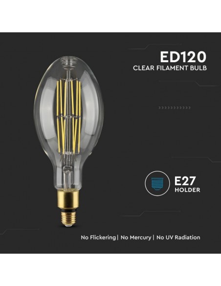 2817-Lampadina LED E  LM/W ED Trasparente -6