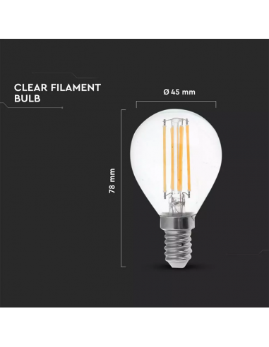 2845-Lampadina LED E  LM/W P Filamento -2