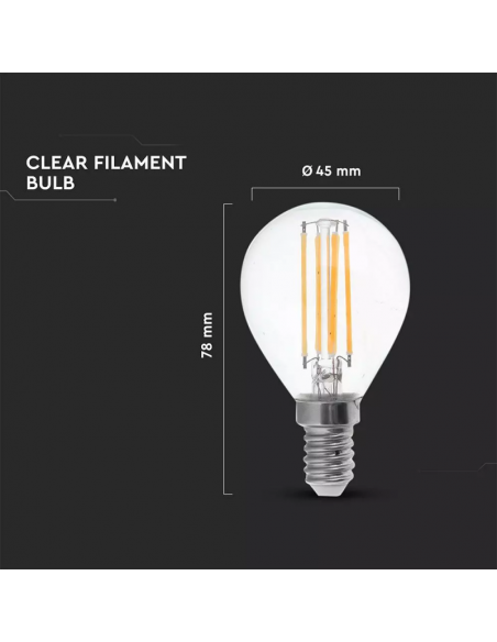2845-Lampadina LED E  LM/W P Filamento -2