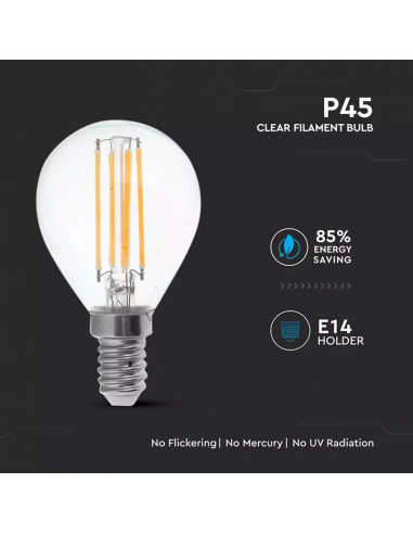 2845-Lampadina LED E  LM/W P Filamento -5