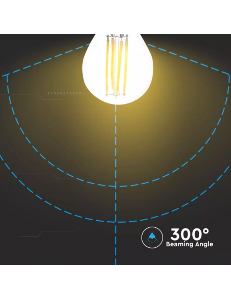 2851-Lampadina LED E  LM/W G Filamento -2