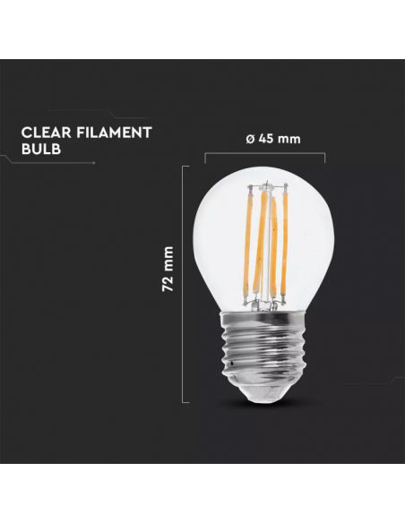 2851-Lampadina LED E  LM/W G Filamento -3