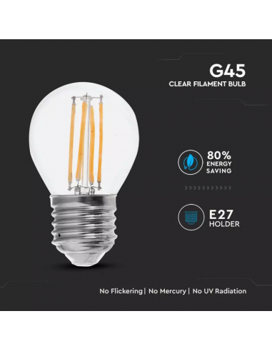 2852-Lampadina LED E  LM/W G Filamento -5