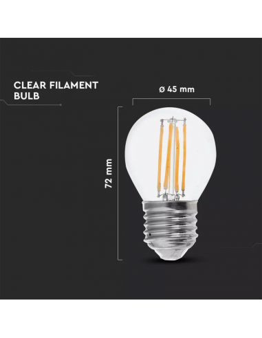 2853-Lampadina LED E  LM/W G Filamento -3