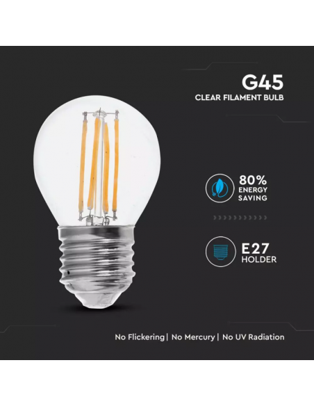 2853-Lampadina LED E  LM/W G Filamento -6