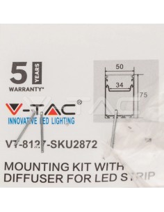 2872-filo Lineare con Kit Sospensione per Strip LED fino a mm-1 2