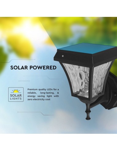 2889-Lampada LED Solare Samsung da Muro Colore Nero Opaco in -6