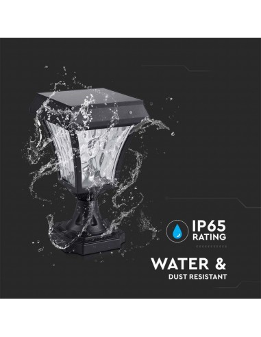 Lampione LED Solari da giardino Nero...