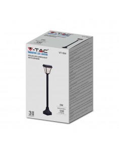 2891-Lampada LED Solare Samsung da giardino con Palo Colore Nero Opaco in -1 2