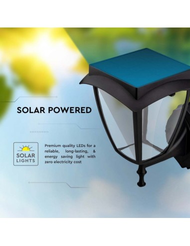 2892-Lampada LED Solare Samsung da Muro Colore Nero Opaco  -6