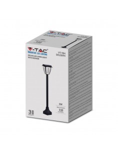 2894-Lampada LED Solare Samsung da giardino con Palo Colore Nero Opaco  -1 2