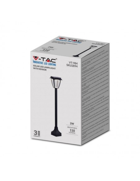 2894-Lampada LED Solare Samsung da giardino con Palo Colore Nero Opaco  -2