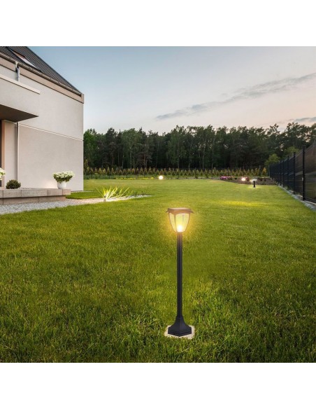 2894-Lampada LED Solare Samsung da giardino con Palo Colore Nero Opaco  -5
