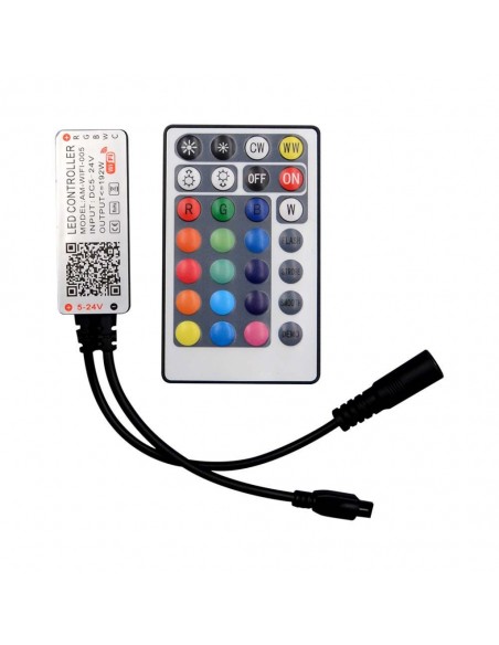 2900-Controller Dimmer Smart WiFi /Infrarossi IR per Strip LED RGBCCT  Canali V/V A con Telecomando  Tasti-1