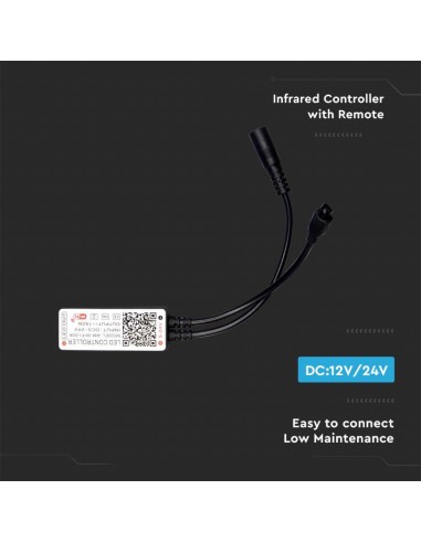 2900-Controller Dimmer Smart WiFi /Infrarossi IR per Strip LED RGBCCT  Canali V/V A con Telecomando  Tasti-5