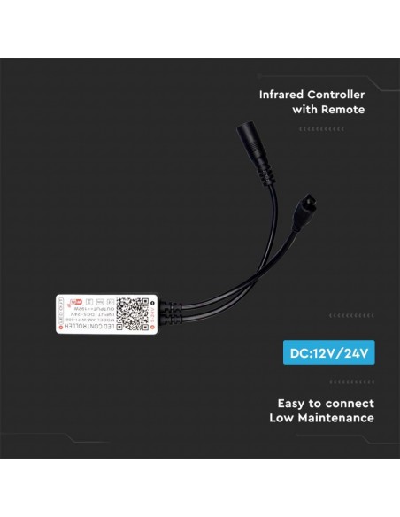 2900-Controller Dimmer Smart WiFi /Infrarossi IR per Strip LED RGBCCT  Canali V/V A con Telecomando  Tasti-5