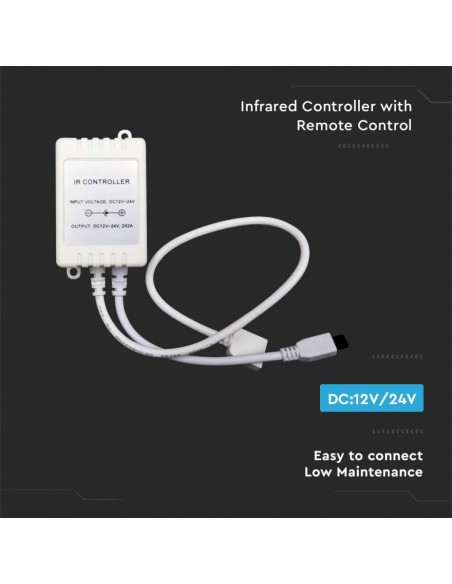 2901-Controller Dimmer Infrarossi IR per Strip LED CCT  Canali V/V A con Telecomando  Tasti-4