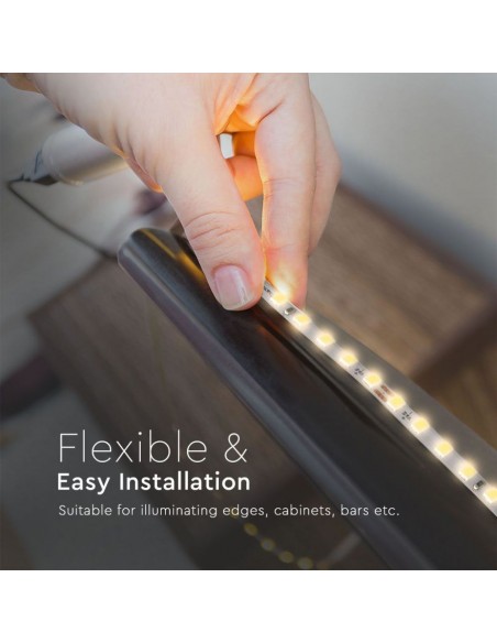 Strip LED SMD2835 9W/m 5m 128 LED/m 24V 3000K IP20 4mm