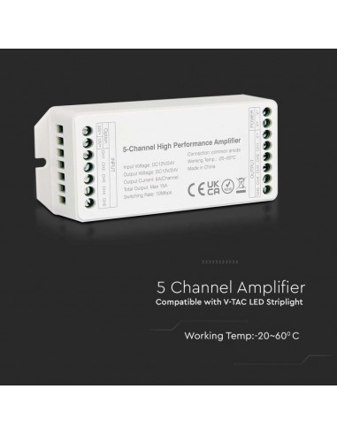 2914-Amplificatore di Segnale per Strip LED RGBCCT  Canali -V A-3