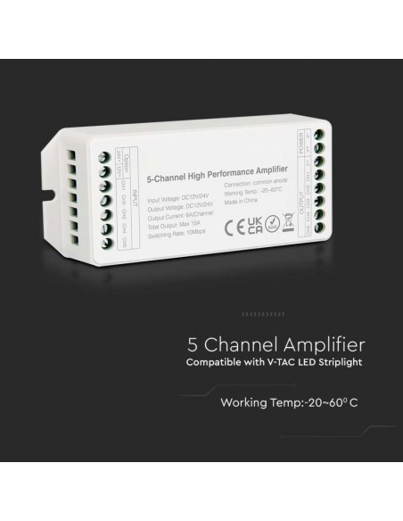 2914-Amplificatore di Segnale per Strip LED RGBCCT  Canali -V A-3