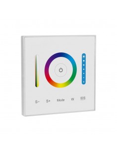 2915-Controller Dimmer Wireless RF GHz per Strip LED RGB/RGBW/RGBCCT  Canali V/V A con Pannello di Controllo Touch da Parete-1