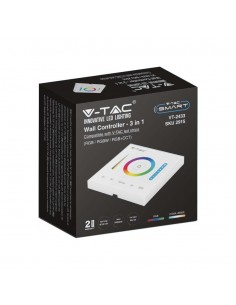 2915-Controller Dimmer Wireless RF GHz per Strip LED RGB/RGBW/RGBCCT  Canali V/V A con Pannello di Controllo Touch da Parete-1 2