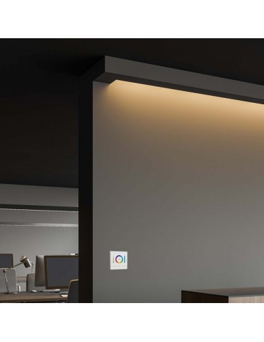 2915-Controller Dimmer Wireless RF GHz per Strip LED RGB/RGBW/RGBCCT  Canali V/V A con Pannello di Controllo Touch da Parete-4