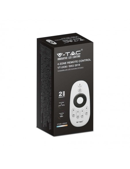 2918-Telecomando Touch RF GHz per Controller Strip LED Monocolore  Zone Colore Bianco-2