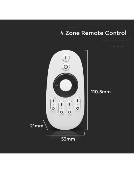 2918-Telecomando Touch RF GHz per Controller Strip LED Monocolore  Zone Colore Bianco-3