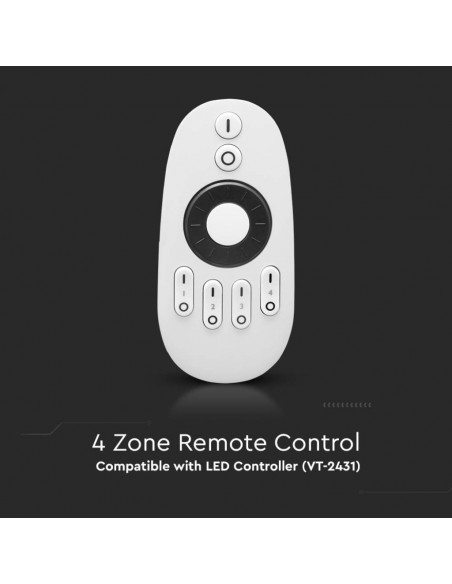 2918-Telecomando Touch RF GHz per Controller Strip LED Monocolore  Zone Colore Bianco-5