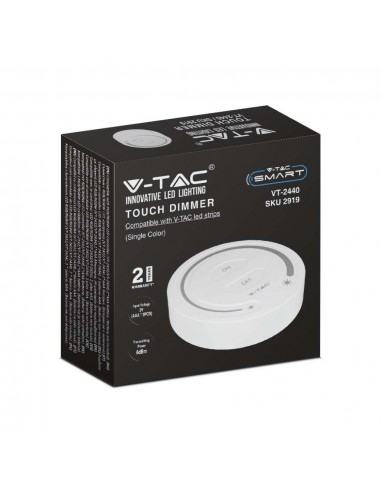 2919-Telecomando Interruttore Touch RF GHz per Controller Strip LED Monocolore  Zona Colore Bianco-2