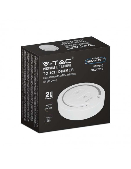 2919-Telecomando Interruttore Touch RF GHz per Controller Strip LED Monocolore  Zona Colore Bianco-2